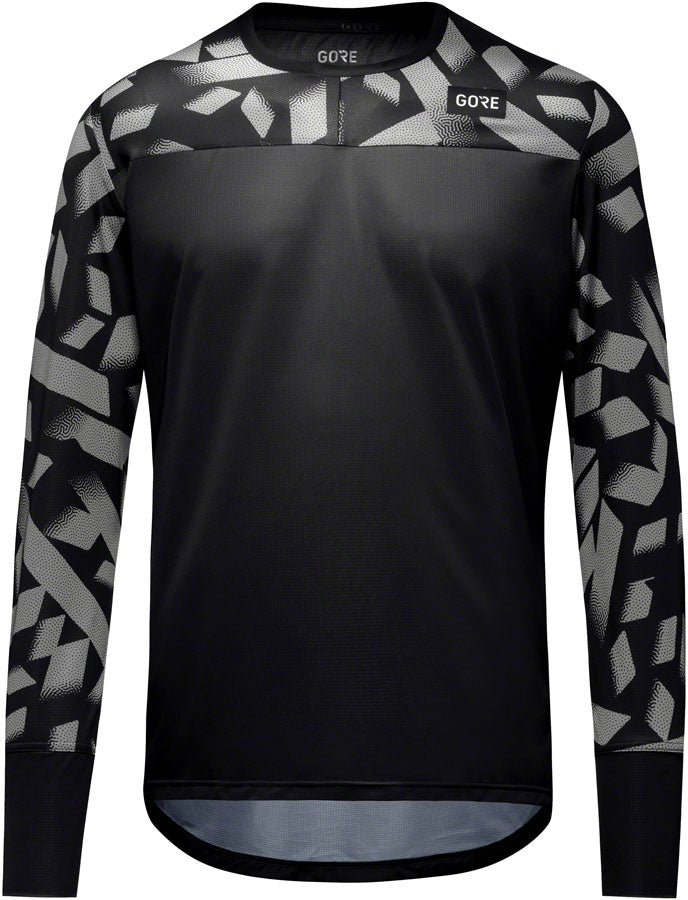 Gorewear Trail KPR Daily Long Sleeve Jersey - Black/Lab Gray Men's Small