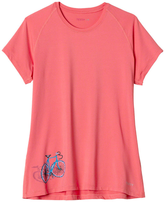 Terry Tech Short Sleeve T-Shirt - Coral Shadow Small