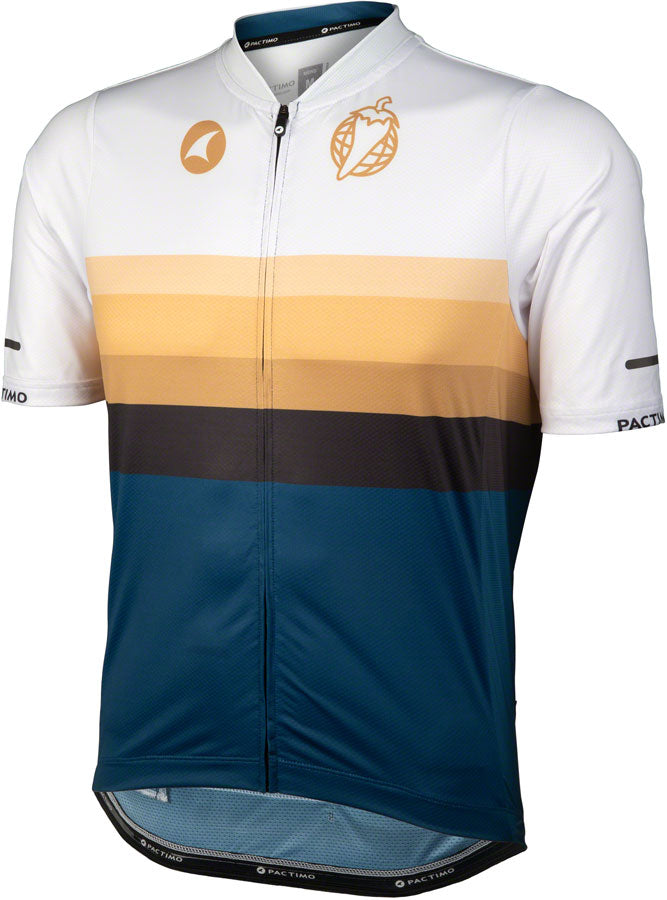 Salsa Latitude Men's Jersey - White Navy Blue Black w/ Stripes Large
