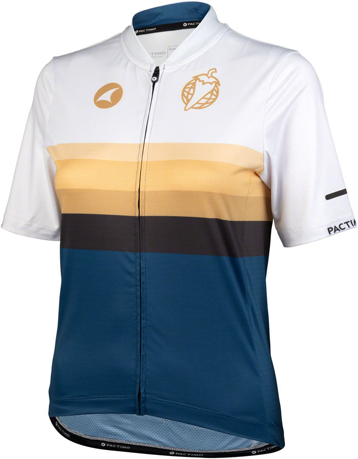 Salsa Latitude Women's Jersey - White Navy Blue Black w/ Stripes Large