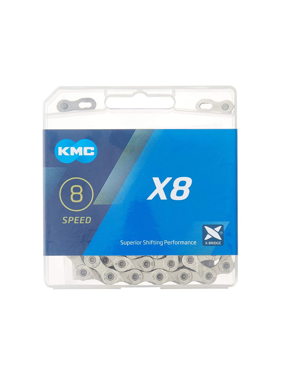 KMC X8 Chain - 8-Speed 116 Links Silver