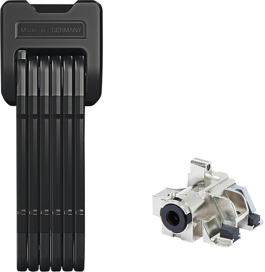 Abus Bordo 6405/85 Folding Lock: Black Plus Battery Frame 85cm
