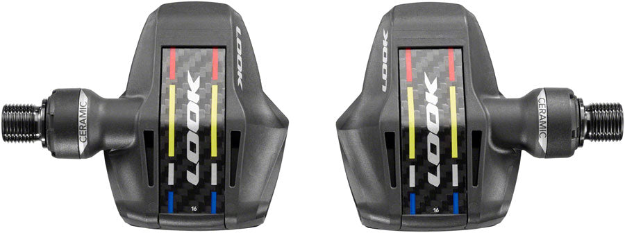 LOOK KEO Blade Carbon Ceramic Ti Pedals - Single Sided Clipless Titanium 9/16" BLK. 53mm QF 16Nm