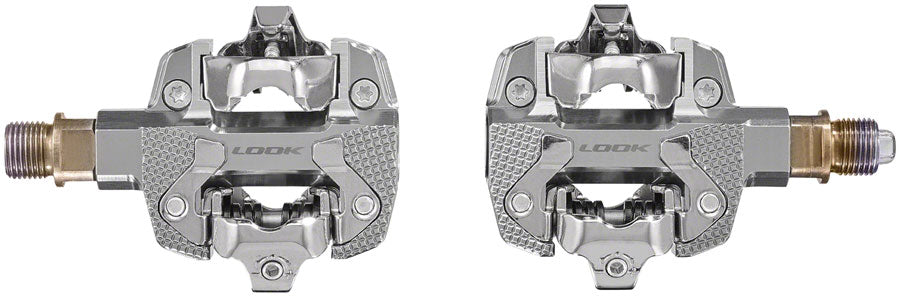 LOOK X-TRACK Single Power Pedals - Dual Sided Clipless Chromoly 9/16" Silver