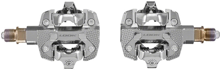 LOOK X-TRACK Dual Power Pedals - Dual Sided Clipless Chromoly 9/16" Silver
