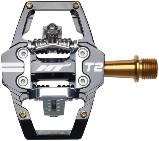 HT Components T2T Pedals - Dual Sided Clipless Platform Aluminum 9/16