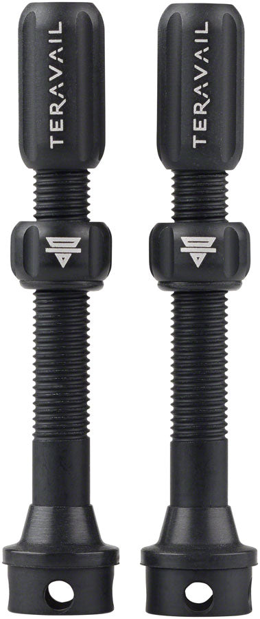 Teravail Alloy Tubeless Valves - Pair 48mm Matte Black