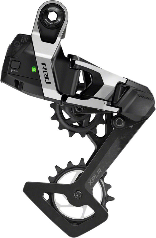 SRAM RED XPLR AXS Rear Derailleur - For RED XPLR 1x 13-Speed 46t Max UDH Hangerless Battery Not Included BLK/Silver E1