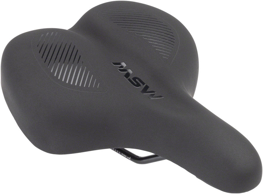 MSW Women's Saddle - Memory Foam Soft Touch Cover Steel Black