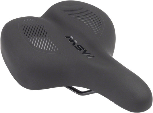 MSW Women's Saddle - Memory Foam Soft Touch Cover Steel Black