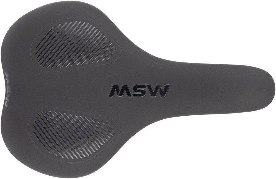 MSW Men's Saddle - Memory Foam Soft Touch Cover Steel Black