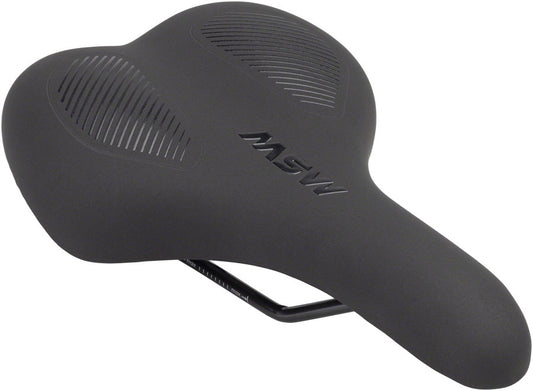 MSW Men's Saddle - Memory Foam Soft Touch Cover Steel Black
