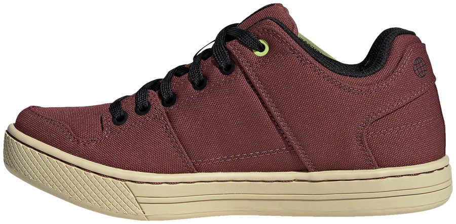 Five Ten Freerider Canvas Flat Shoes - Women's Quiet Crimson/Core BLK/Pulse Lime 10