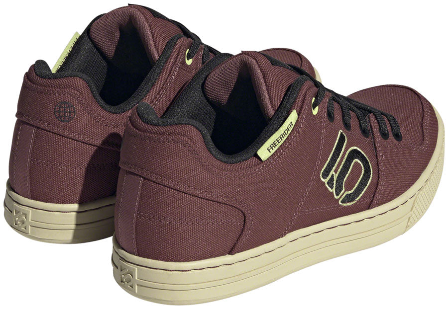 Five Ten Freerider Canvas Flat Shoes - Women's Quiet Crimson/Core Pulse Lime 9