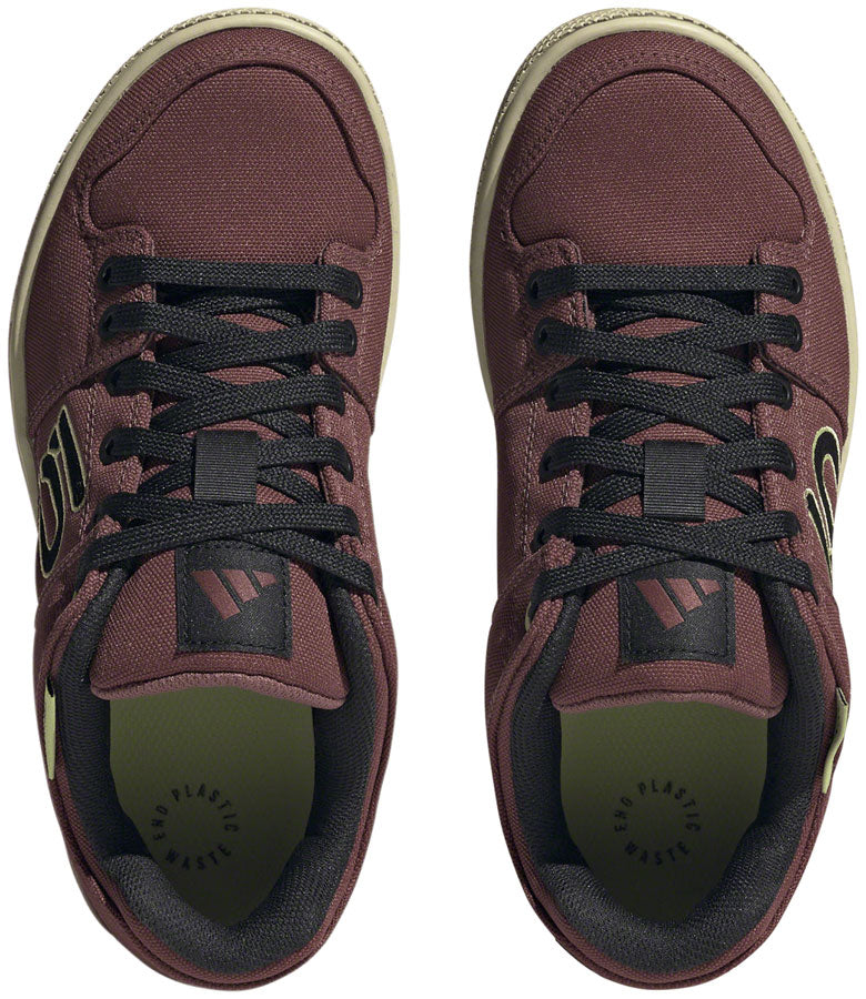 Five Ten Freerider Canvas Flat Shoes - Women's Quiet Crimson/Core Pulse Lime 9