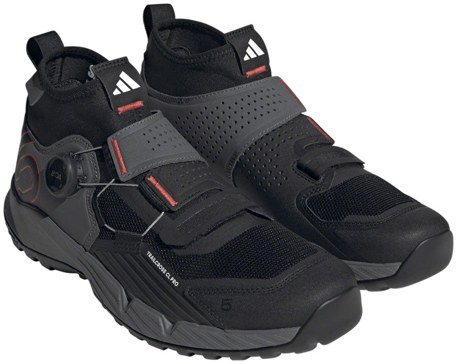 Five Ten Trailcross Pro Mountain Clipless Shoes - Men's Gray Five/Core BLK/Red 10.5