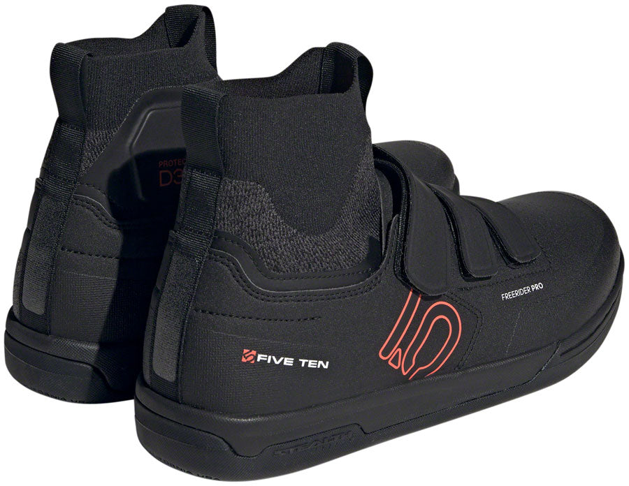 Five Ten Freerider Pro Mid VCS Flat Shoes - Men's Core BLK/Solar Red/Gray Three 11.5