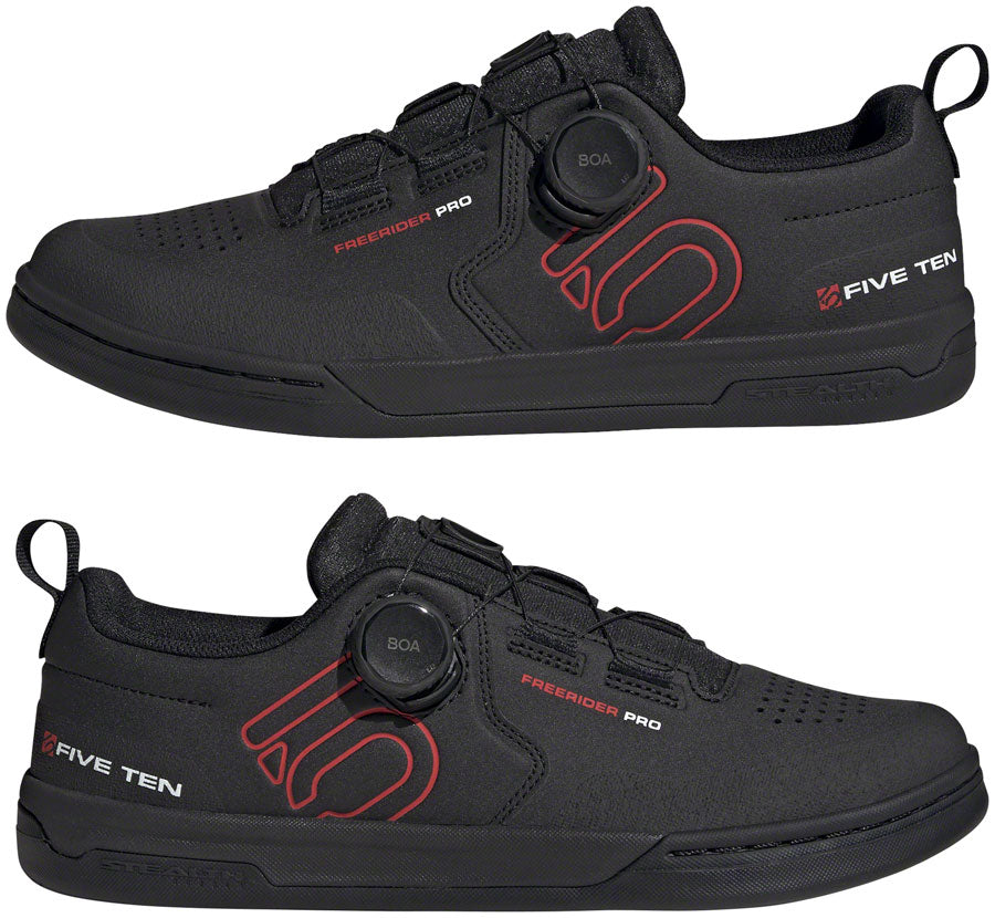 Five Ten Freerider Pro BOA Flat Shoes - Men's Core Black/Red/FTWR White 8