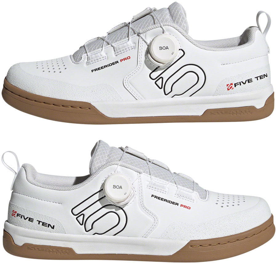 Five Ten Freerider Pro BOA Flat Shoes - Men's FTWR White/Core Black/Red 11.5