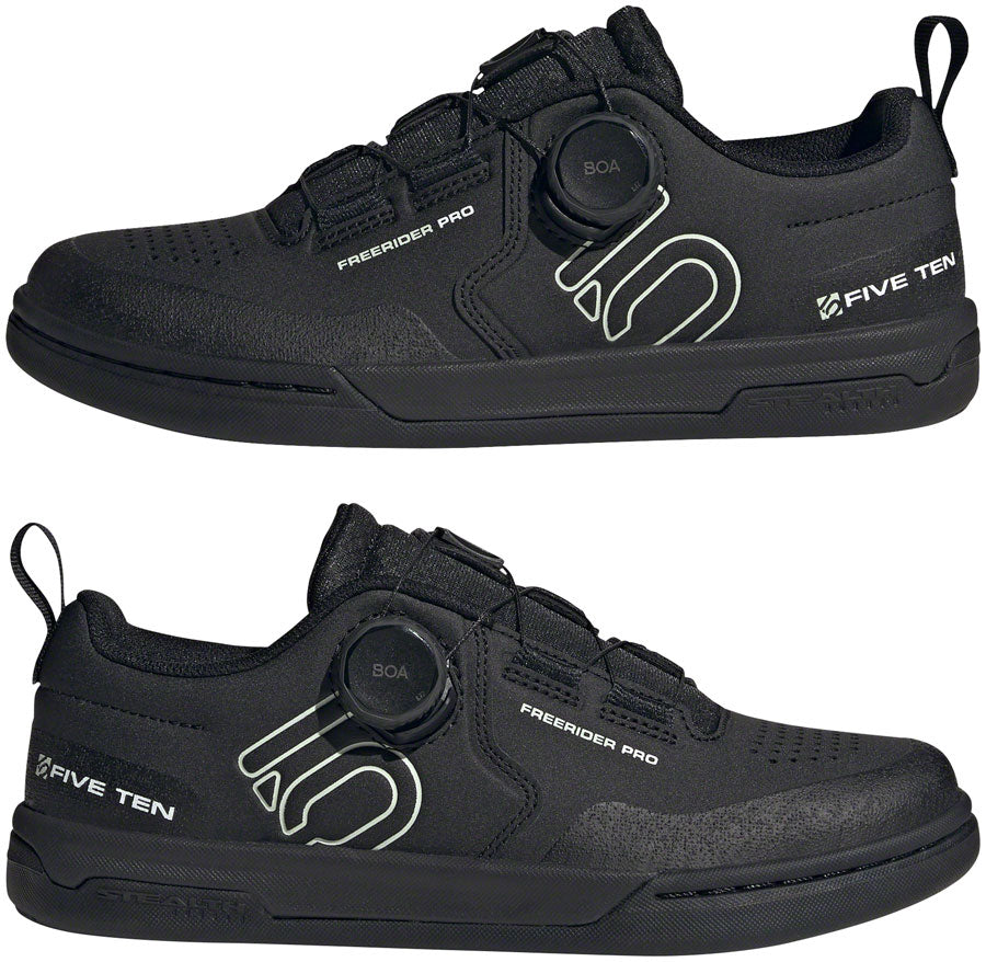 Five Ten Freerider Pro BOA Flat Shoes - Women's Core BLK/Linen Green/FTWR White 5