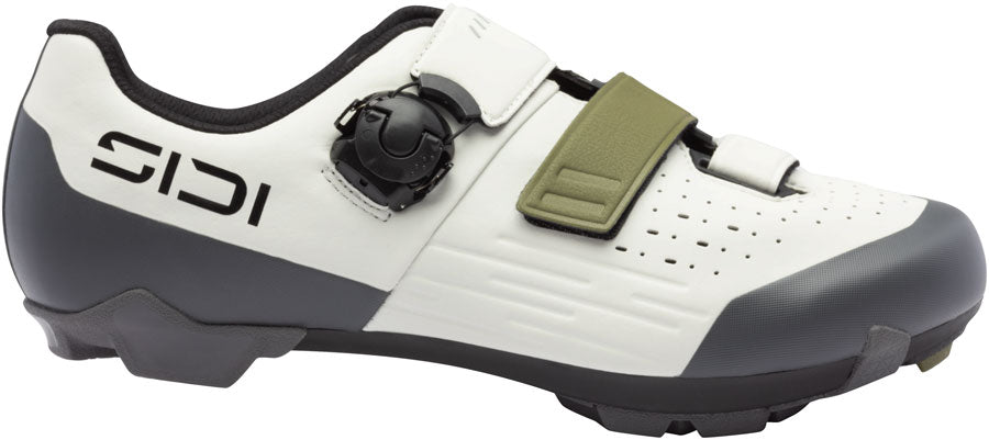 SIDI Silvis XC Clipless Shoes - Mens Ice White/Olive Green 43