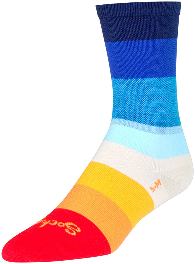 SockGuy Crew 70's Socks - 6" Blue Small/Medium