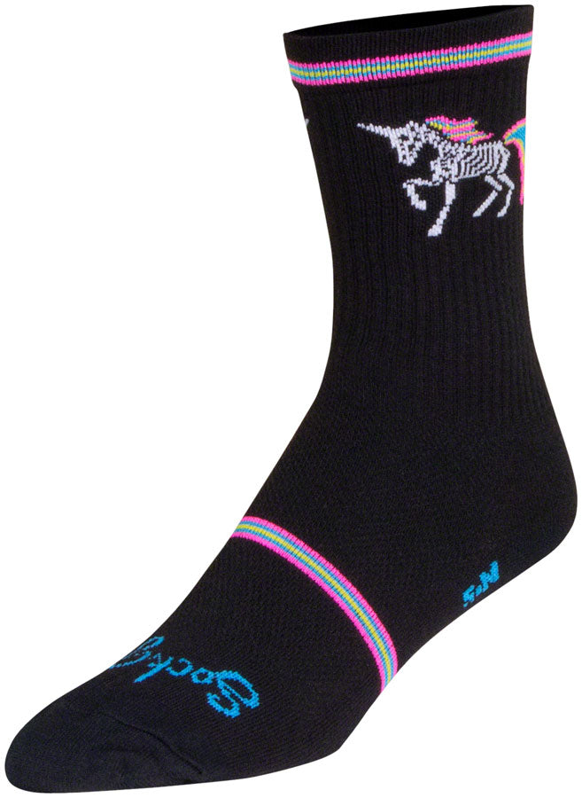 SockGuy Dark Magic Crew Socks - 6" Black/Multi Large/X-Large