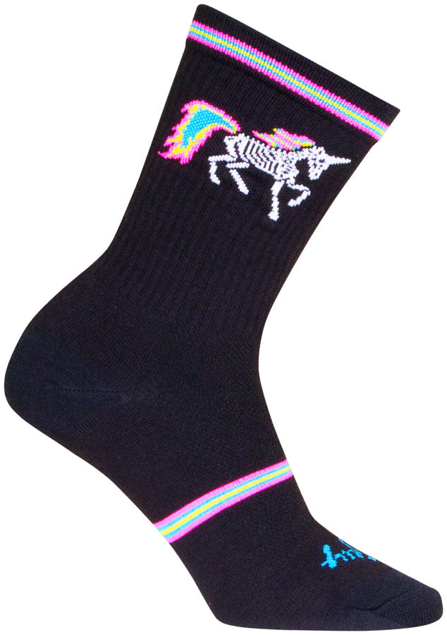 SockGuy Dark Magic Crew Socks - 6" Black/Multi Large/X-Large