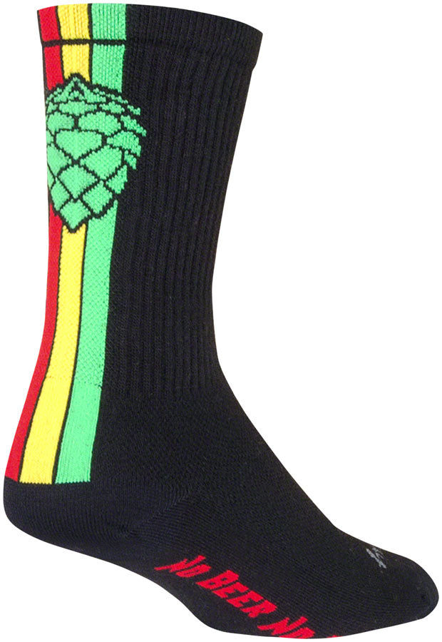 SockGuy Crew Hoppyness Socks - 6" Black Small/Medium