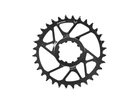 SRAM Eagle 70 T-Type Direct Mount Chainring - 34t 12-Speed 3-Bolt Direct Mount 3mm Offset Steel BLK