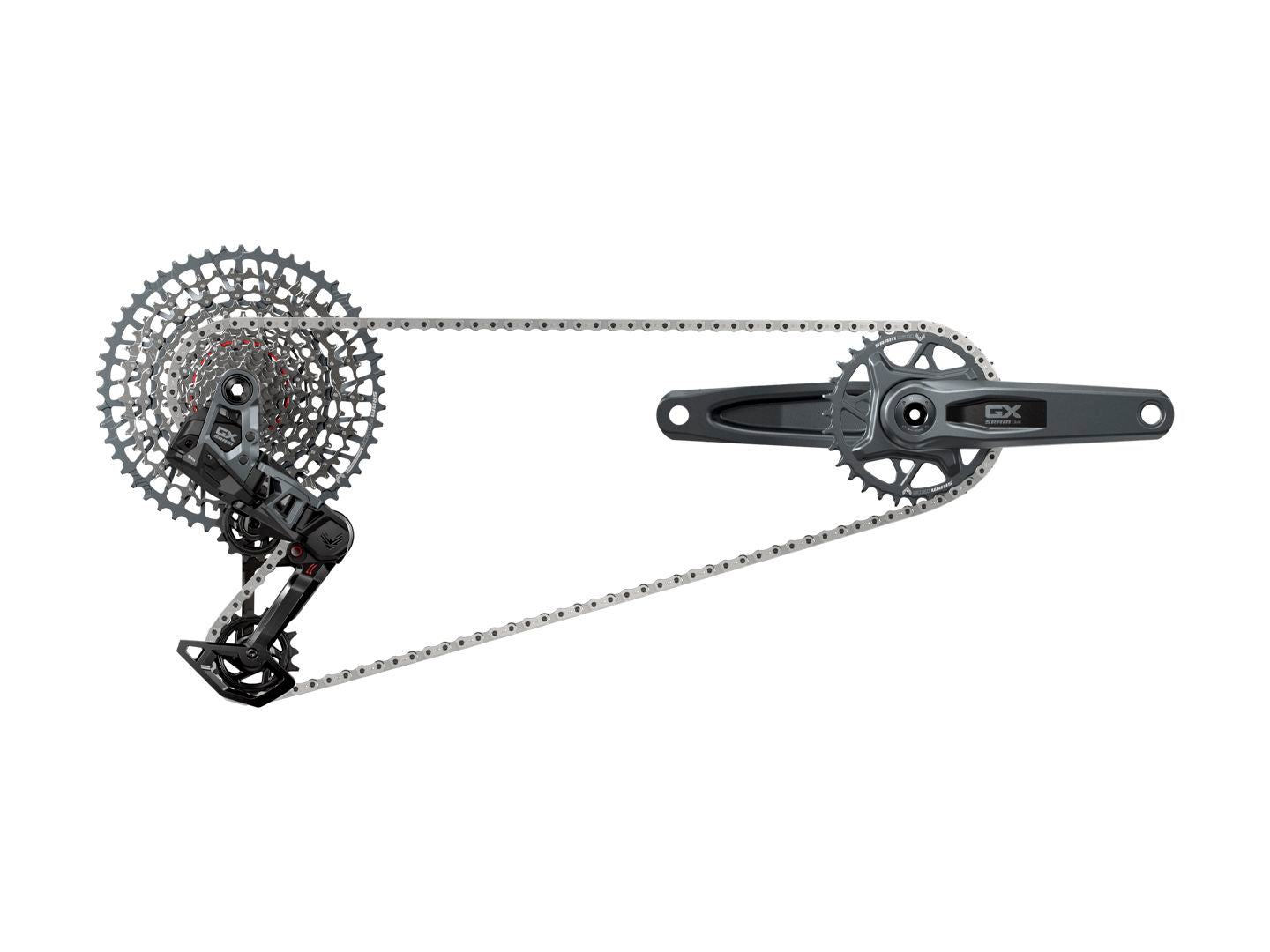 SRAM GX T-Type Eagle Transmission Groupset - 165mm Crank 32t Chainring AXS POD Controller 10-52t Cassette Rear Derailleur Chain