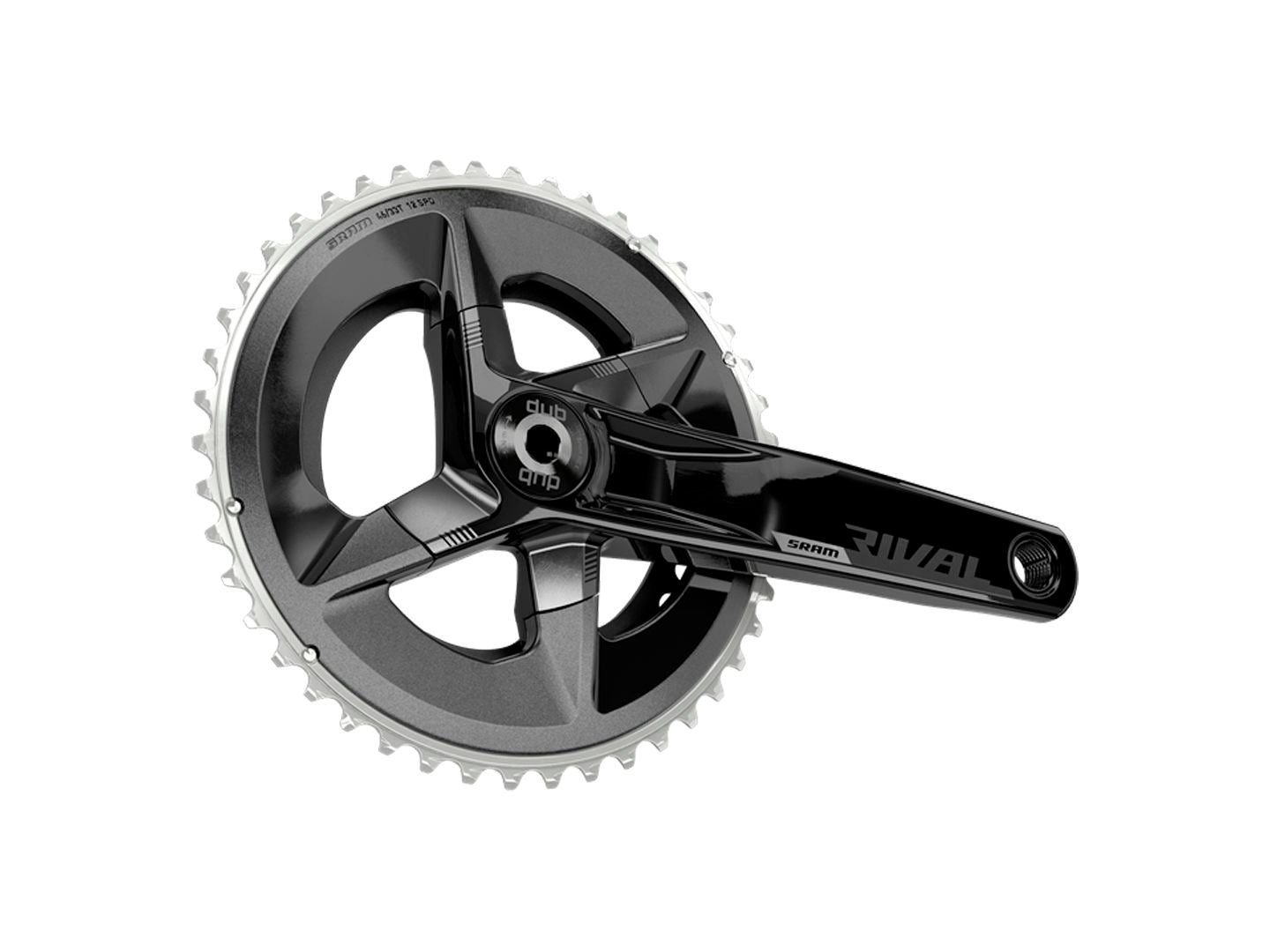 SRAM Rival AXS Crankset - 175mm 12-Speed 48/35t 107 BCD DUB Spindle Interface BLK D1