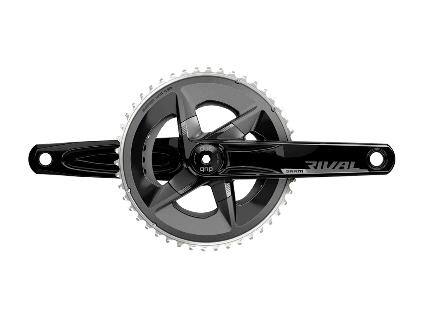 SRAM Rival AXS Crankset - 170mm 12-Speed 48/35t 107 BCD DUB Spindle Interface BLK D1