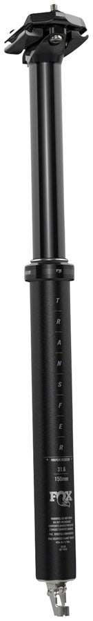 FOX Transfer Performance Elite Dropper Seatpost - 31.6 mm 210 mm Internal Routing Anodized BLK