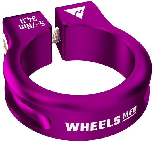 Wheels Manufacturing Seatpost Clamp - 34.9mm Bolt-On Purple