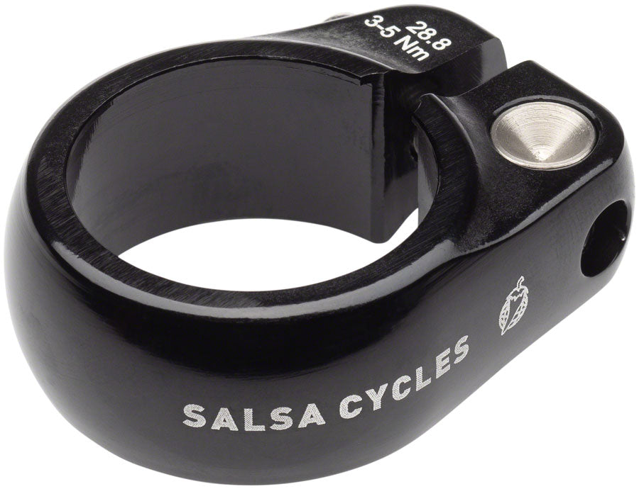 Salsa Lip-Lock Seatpost Clamp - 28.8mm Bolt-On Black