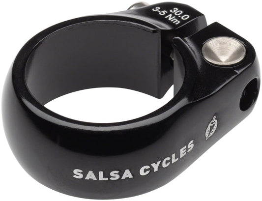 Salsa Lip-Lock Seatpost Clamp - 30.0mm Bolt-On Black