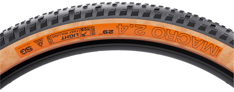 WTB Macro Tire - 29 x 2.4 TCS Tubeless Folding BLK/Tan Light/Fast Rolling TriTec SG