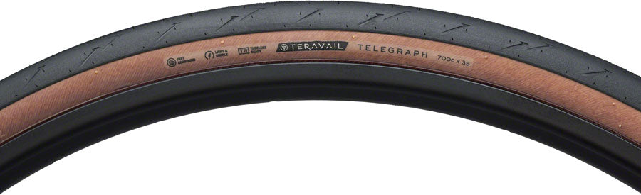 Teravail Telegraph Tire - 700 x 40 Tubeless Folding Tan Light and Supple