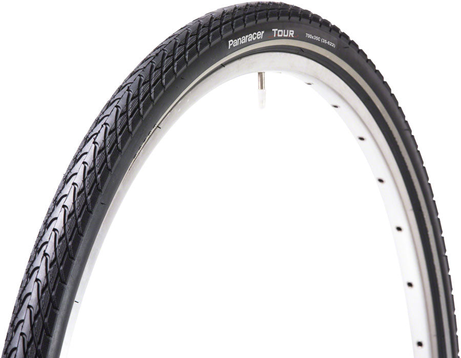 Panaracer Tour Tire - 700 x 38 Clincher Steel Black/Reflective