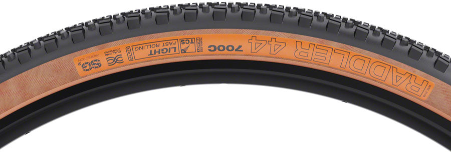 WTB Raddler Tire - 700 x 44 TCS Tubeless Folding Tan Light Fast Rolling SG2