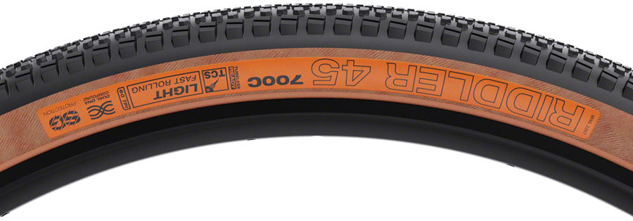 WTB Riddler Tire - 700 x 45 TCS Tubeless Folding BLK Light/Fast Rolling Dual DNA SG