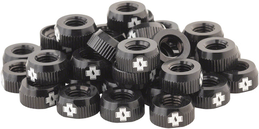 Muc-Off Tubeless Valve Box Refill - Black Lock Nut Pack of 40