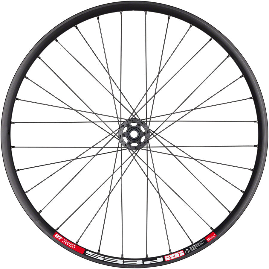 Quality Wheels Bear Pawls / DT Swiss E593 Front Wheel - 26" 15 x 100mm 6-Bolt BLK 32H