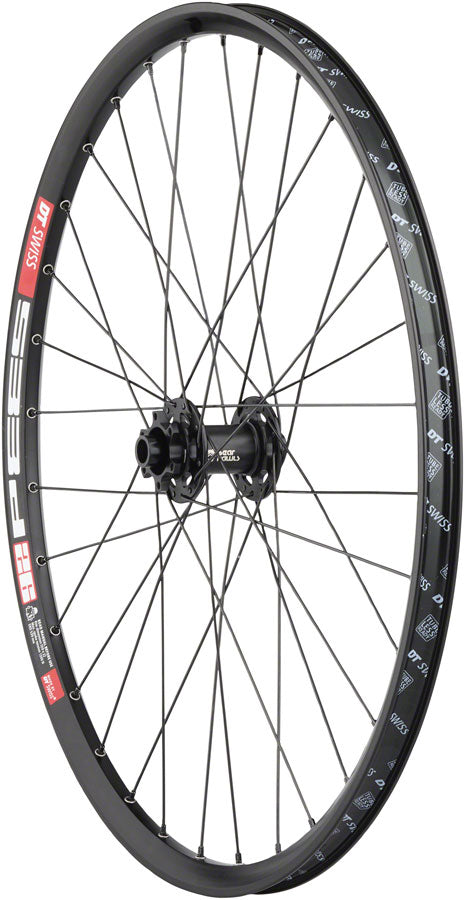 Quality Wheels Bear Pawls / DT Swiss E593 Front Wheel - 26" 15 x 100mm 6-Bolt BLK 32H