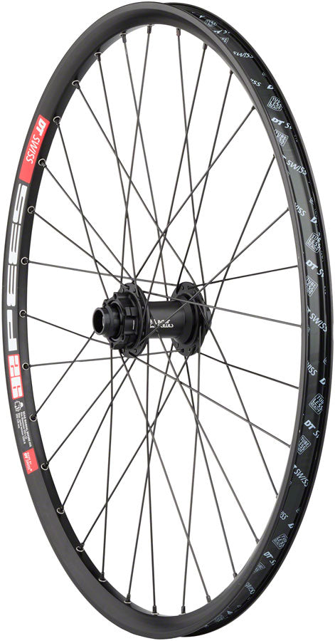 Quality Wheels Bear Pawls / DT Swiss E593 Front Wheel - 26" 20 x 110mm 6-Bolt BLK 32H