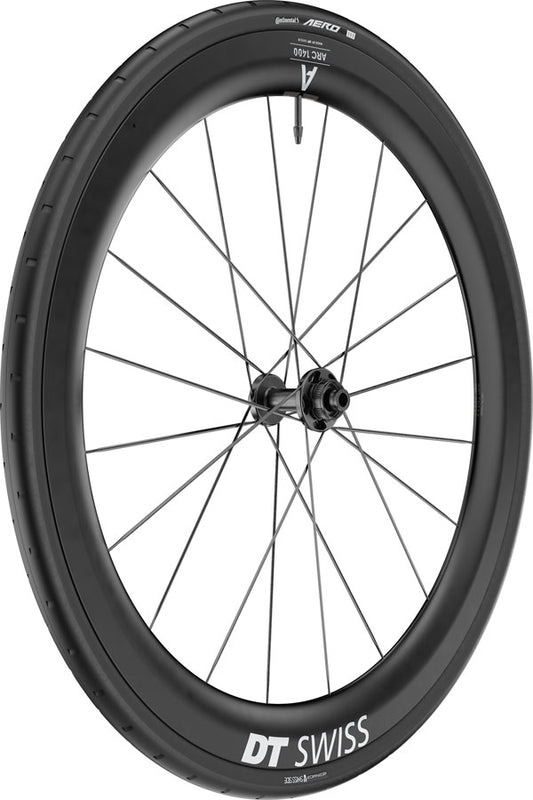 DT Swiss ARC 1400 DiCut 55 Front Wheel - 700 12 x 100mm Center-Lock BLK WTS w/Aero 111 Tire