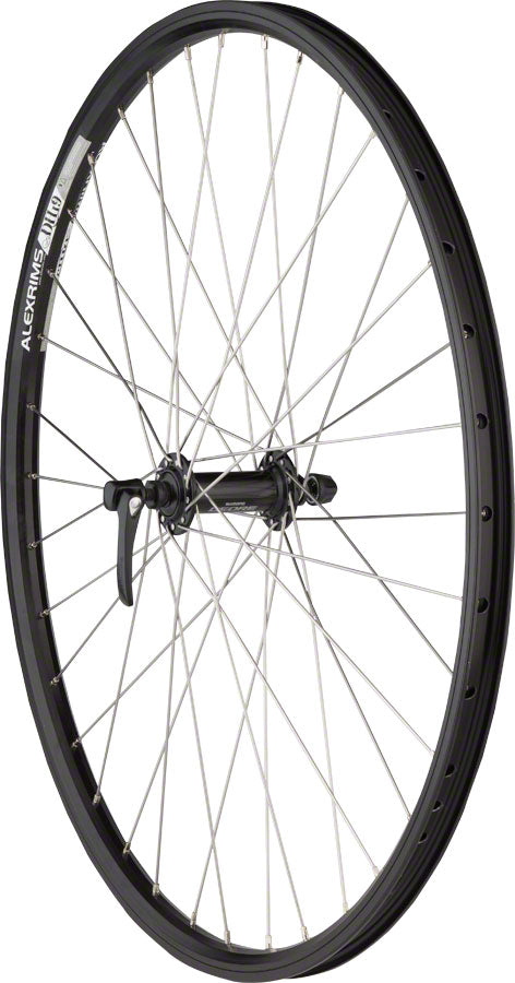Quality Wheels Deore/DH19 Front Wheel - 26" QR x 100mm Rim Brake BLK Clincher 36H