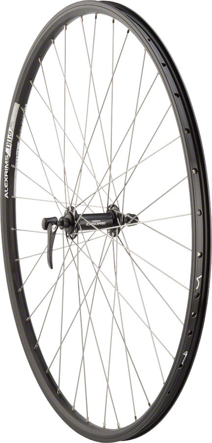 Quality Wheels Deore/DH19 Front Wheel - 700 QR x 100mm Rim Brake BLK Clincher 36H