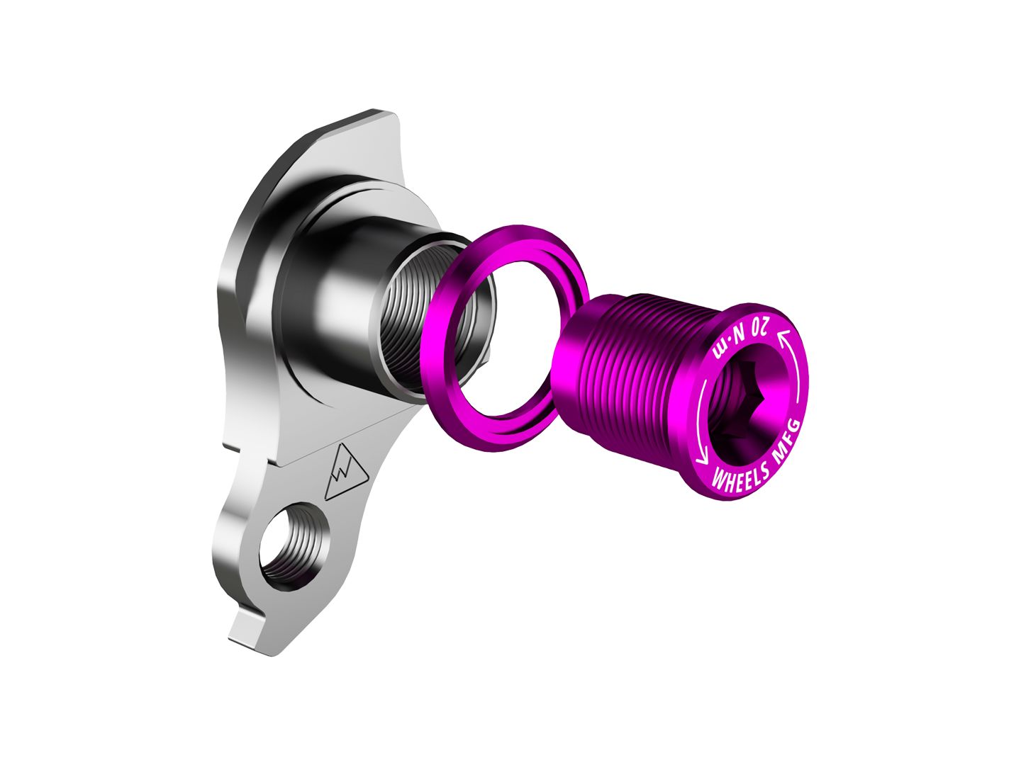 Wheels Manufacturing Universal Derailleur Hanger - 404-7 For Frames designed to accept SRAM UDH BLK/Purple